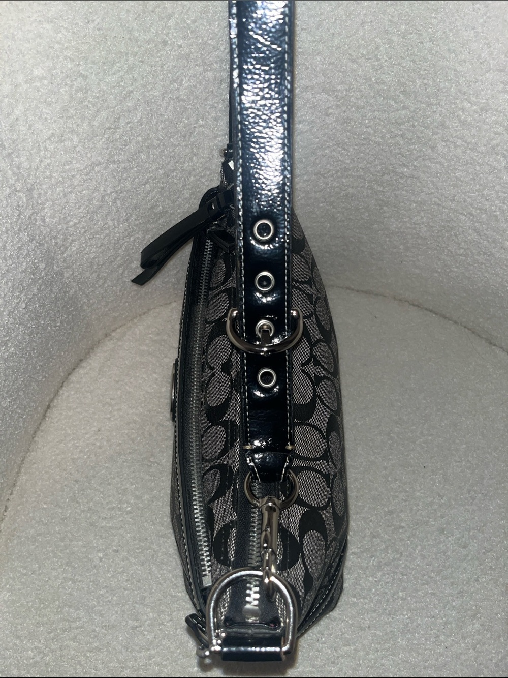 Coach Black and Gray Signature Shoulder Bag - Picture 10 of 10